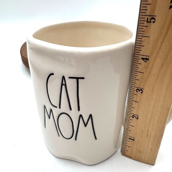 Rae Dunn Cat Mom White Ceramic Coffee Mug With Modern Handwritten Text Design 12 - Picture 6 of 8